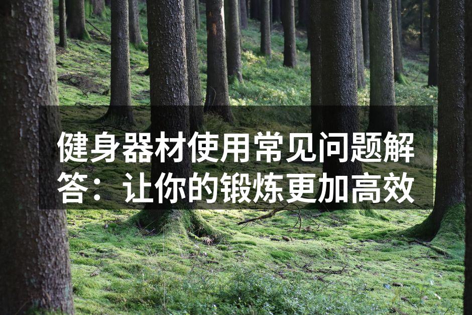 多种健身器材供您选择